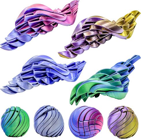كرة تململ كرة ملتوية مطبوعة ثلاثية الأبعاد من Morphslime، لعبة دوارة على شكل سلايم منومة، أداة تململ على شكل كرة تروس لتخفيف التوتر والاسترخاء والتركيز، وعيد الحب، وعيد الفصح in Kuwait