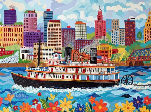 Cross & Glory Jigsaw Puzzles 1000 Pieces for Adults | Fantastical Treehouse Escape | Whimsical Art | Whimsical 1000 Piece Puzzle for Adults | Vibrant Treehouse Puzzle | Satin Finish | 20x27 Inches in Kuwait