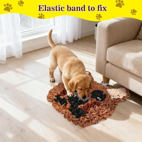 Snuffle Mat for Dogs, Interactive Dog Toys, Puppy Slow Feeder Mat, Mental Stimulation, Foraging Skills, Enrichment and Training Suitable for Small Medium Dogs, Christmas Valentine Gift (Brown) in Saudi Arabia