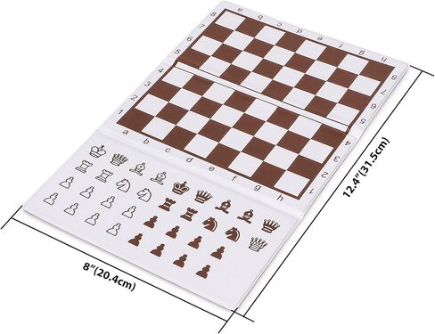 مجموعة محفظة شطرنج مغناطيسية قابلة للطي مقاس 8 بوصات من هوساريا - لعبة سفر مدمجة مع قطع مغناطيسية آمنة in Kuwait