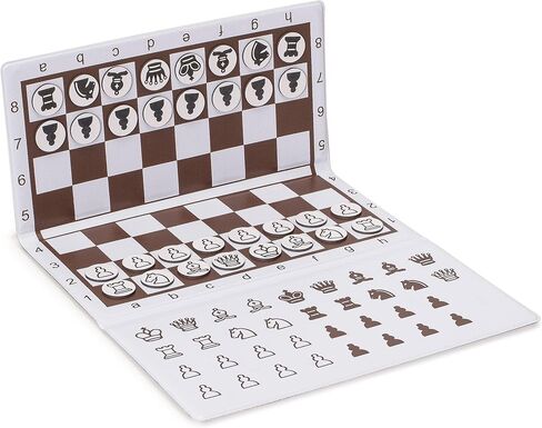 مجموعة محفظة شطرنج مغناطيسية قابلة للطي مقاس 8 بوصات من هوساريا - لعبة سفر مدمجة مع قطع مغناطيسية آمنة in Kuwait