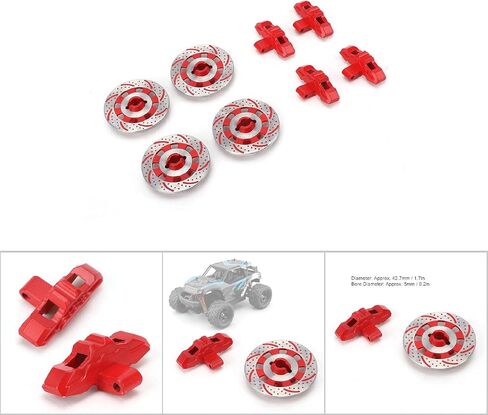 Aluminum Alloy Wheel Brake by, 1/7 UpPart Specifically Designed for Unlimited Desert RUDR (Red) in Saudi Arabia