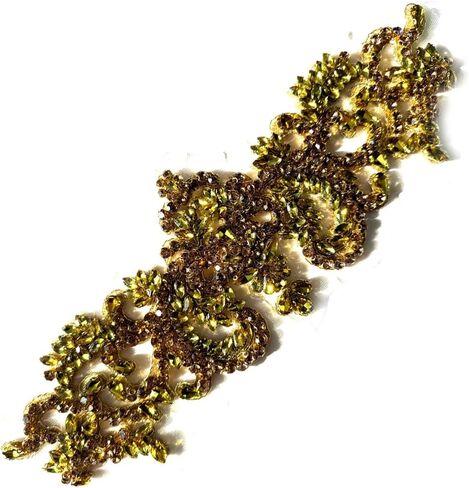 1PC Silvr Small Rhinestones Beaded Pretty Applique Patch for Clothing Belt Hair Decoration in Saudi Arabia