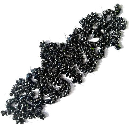 1PC Silvr Small Rhinestones Beaded Pretty Applique Patch for Clothing Belt Hair Decoration in Saudi Arabia