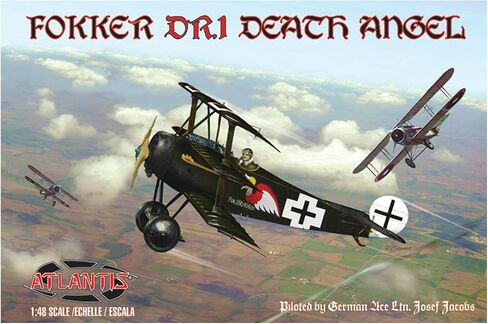 نموذج أتلانتس 1/48 فوكر DR.1 ملاك الموت مع بطاقة تجارية نموذج بلاستيكي ATLAMCA103 (طائرة) in Kuwait