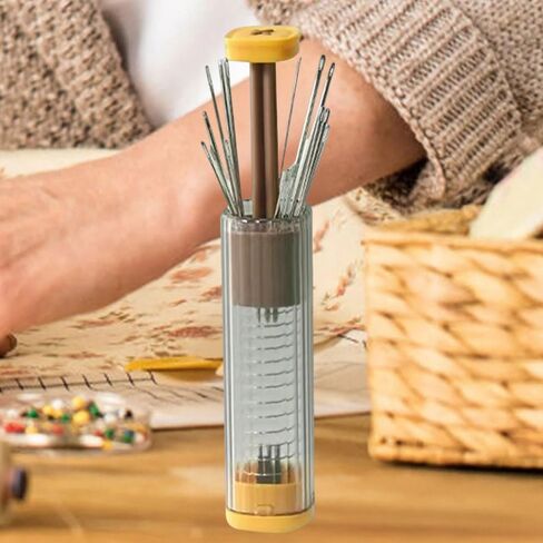 1 Set Pop-up Magnetic Sewing Needle Storage Boxes Portable Embroidery Needle Case DIY Handicrafts Sewing Tool Accessories (Gray) in Saudi Arabia