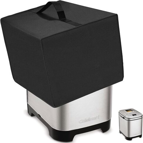 Cover for Cuisinart Bread Maker Machine, Waterproof Heat-Resistant Dustproof Toaster Cover for Cuisinart Bread Maker CBK-110P1, Washable Protective Covers with Handle-Only Lid (Black) in Saudi Arabia