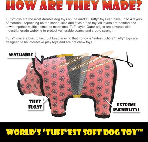 TUFFY - لعبة World's Tuffest الناعمة للكلاب - المحيط - أصوات الزقزقة - طبقات متعددة. مصنوعة متينة وقوية وصعبة. اللعب التفاعلي (الشد والرمي والجلب). يمكن غسله في الغسالة ويطفو على الماء. (نجم البحر، عبوة كبيرة 2) in Kuwait