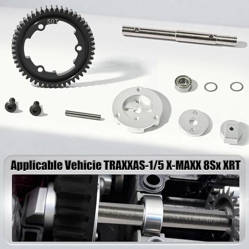 مجموعة تروس تفاضلية مركزية من الفولاذ 50T مع محامل كبيرة (6 × 13 × 5 مم) لـ TRAXXAS X-MAXX 8S & XRT - دعم ثلاثي النقاط لأداء محسن - مثالية لعشاق الطرق الوعرة والسباقات in Saudi Arabia