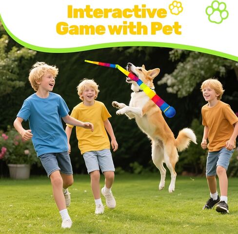 2 Pcs Throw and Catch Balls with Rainbow Tails, Outdoor Toys Bulk Playground Balls for Kids Adults, Physical Equipment Indoor Recess Games for Preschool, Camping Toys, 37" in Saudi Arabia