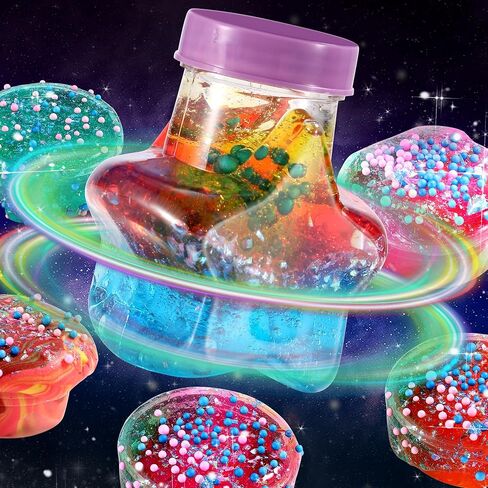 Mini Galaxy Slime Kit for Girls 6-12 Years Old, Glimmer Crunchy Slime, Foam Slime,Butter Slime, Stress Relief Toys, Party Favors for Kids, Fun Idea for Christmas & Easter in Saudi Arabia