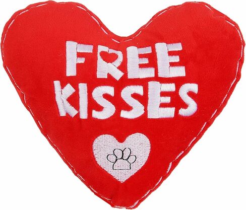 BoomBone Valentines Dog Toy, Plush Dog Squeak Toy, Heart Dog Toy for Small Medium Dogs in Kuwait