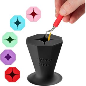 iVyne Gem - جامع قصاصات إزالة الأعشاب الضارة من الفينيل وحامل لأدوات إزالة الأعشاب الضارة من الفينيل (أسود) in Kuwait