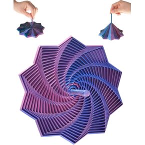 3D Printed Fidget Toys Expanded Sensory Star with Handle,2026 New Transformable Star Fractal Fidget Hexagon for Kids & Adults,Colorful Whirling Spiral Design for as a Stress-Relief Gifts in Saudi Arabia