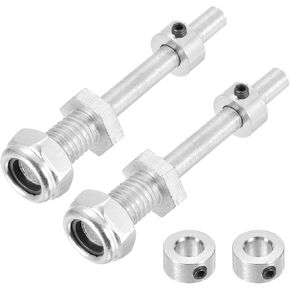 MECCANIXITY 5/16 Inch Diameter x 2.4 Inch Length 2 Set Landing Gear Axle Shaft Drive Axle with Nuts for RC Airplane in Kuwait