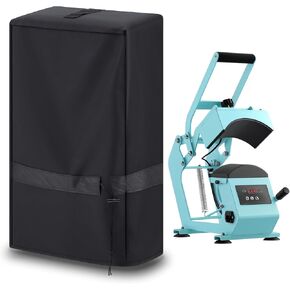 Hahafelt Hat غطاء آلة الضغط الحراري مقاوم للماء والغبار 600D قماش أكسفورد لمكابس مقاس 16.9 × 11.4 × 26.7 بوصة، غطاء واقٍ أسود شديد التحمل مع تصميم غلاف كامل in Kuwait