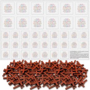 Ceenna Pocket Prayer Quilt Panel Squares with Small Wooden Crosses Mini Scripture Pocket Prayer Quilt Religious Spiritual Gift for Friend Family Easter Reward Gifts Easter Basket Stuffers(Brown Cross) in Saudi Arabia