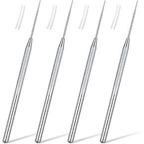 4Pcs Pottery Needle Tools for Clay Stainless Steel Polymer Clay Needle Tool Detail Sculpting Tools with Non-Slip Grip Protective for Ceramics Sculpting DIY Craft Detailed Carving in Saudi Arabia