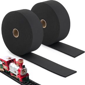 Patelai 2 Roll O Scale Track 24 ft Model Train Foam Roadbed Shock Absorption Base for O N Ho Scale Track Layouts in Saudi Arabia