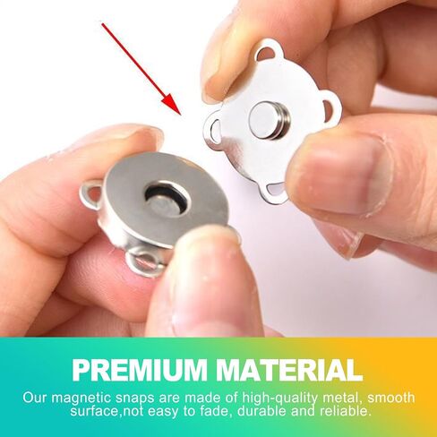 KornaDoz 12 زوجًا من الأزرار المغناطيسية غير القابلة للخياطة، وإغلاق معدني آمن للمحافظ، وحقائب اليد، والملابس، والحرف اليدوية in Kuwait