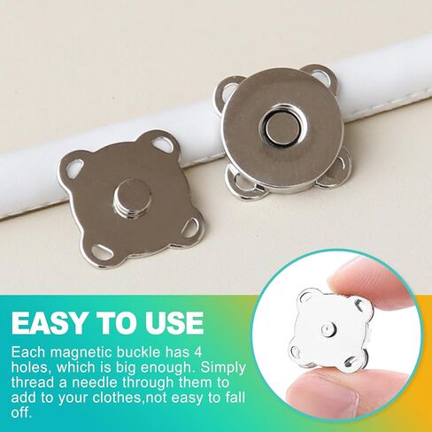 KornaDoz 12 زوجًا من الأزرار المغناطيسية غير القابلة للخياطة، وإغلاق معدني آمن للمحافظ، وحقائب اليد، والملابس، والحرف اليدوية in Kuwait