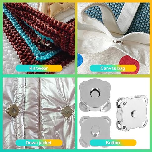 KornaDoz 12 زوجًا من الأزرار المغناطيسية غير القابلة للخياطة، وإغلاق معدني آمن للمحافظ، وحقائب اليد، والملابس، والحرف اليدوية in Kuwait