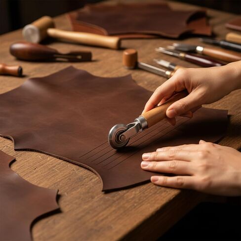 Guduling 2pcs Scoring Tool for Cardboard,Box Scoring Tool, Versatile Cardboard Scoring Tools with Wooden Handle for Thin Cardboards and Metal Sheets (0.5/1.2mm Diameter) in Saudi Arabia