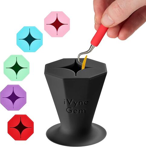 iVyne Gem - جامع قصاصات إزالة الأعشاب الضارة من الفينيل وحامل لأدوات إزالة الأعشاب الضارة من الفينيل (أسود) in Kuwait