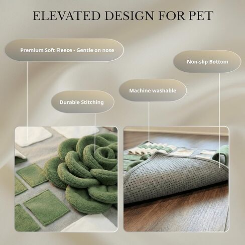 Snuffle Mat for Dogs – Interactive Feeding Mat for Slow Eating, Mental Stimulation & Boredom Relief (Sage Green) in Saudi Arabia