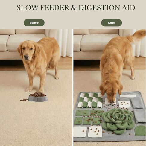 Snuffle Mat for Dogs – Interactive Feeding Mat for Slow Eating, Mental Stimulation & Boredom Relief (Sage Green) in Saudi Arabia