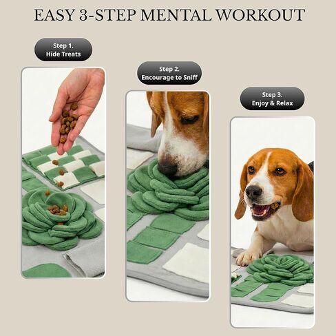 Snuffle Mat for Dogs – Interactive Feeding Mat for Slow Eating, Mental Stimulation & Boredom Relief (Sage Green) in Saudi Arabia