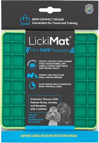LickiMat TUFF Mini Modern Feeding Mat for Dogs – Durable Slow Feeder, Chew-Resistant Lick Pad for Anxiety Relief & Enrichment (Orange, Soother) in Saudi Arabia
