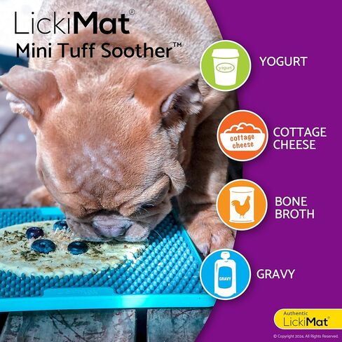 LickiMat TUFF Mini Modern Feeding Mat for Dogs – Durable Slow Feeder, Chew-Resistant Lick Pad for Anxiety Relief & Enrichment (Orange, Soother) in Saudi Arabia