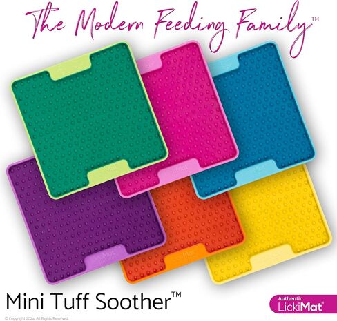 LickiMat TUFF Mini Modern Feeding Mat for Dogs – Durable Slow Feeder, Chew-Resistant Lick Pad for Anxiety Relief & Enrichment (Orange, Soother) in Saudi Arabia