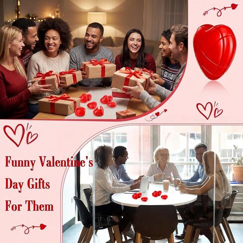 Skylety 6 Pack Employee Appreciation Gifts for Coworker Red Heart Shaped Stress Relief Magic Cubes Fun Anxiety Relief Toy for Adults Friends Staff Office Rewards Birthday Party Favor in Saudi Arabia