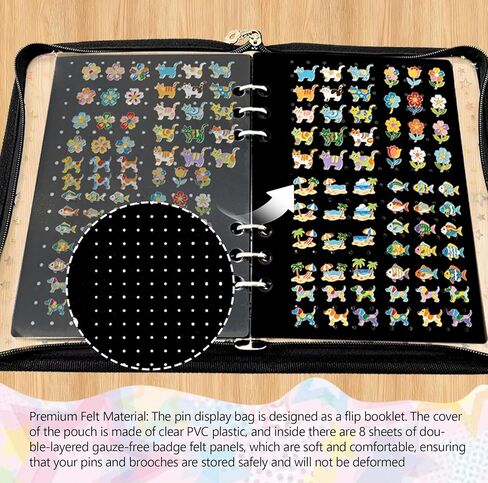 Pin Collection Book, with 8-Page Pin Display Organizer Board A5, Ideal for Collectors. in Kuwait