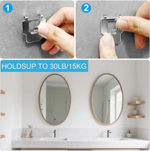 Xadnitu 30 Pieces 30LB Claw Drywall Picture Hangers for Easy Wall Picture Frames, Mirrors, Paintings, Art Hanging, Supporting in Home and Office Decoration in Saudi Arabia