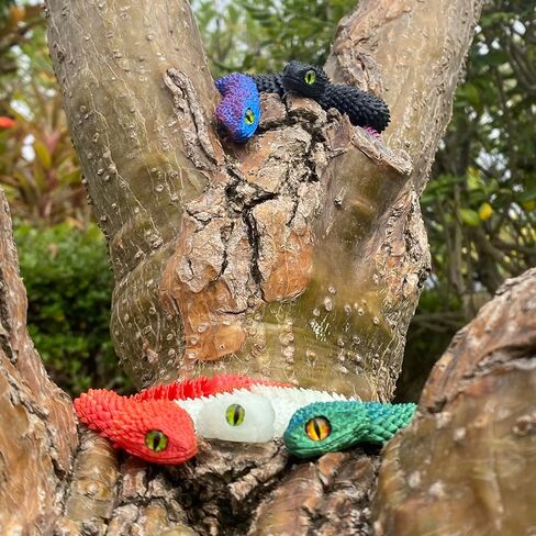 5PCS 3D Printed Snake, 12in 3D Printed Animals, Flexible Articulated Snake, Articulated Snake,Home Decor Stuff,Party Favors in Saudi Arabia