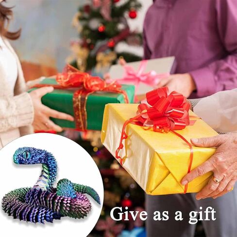 5PCS 3D Printed Snake, 12in 3D Printed Animals, Flexible Articulated Snake, Articulated Snake,Home Decor Stuff,Party Favors in Saudi Arabia