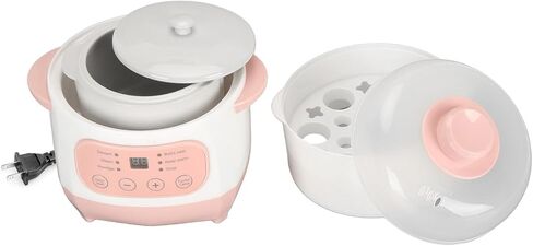 Electric Stew Pot Appointment Timing Smart Prevent Dry Burning Cooker Ceramic Soup Pot for Home Kitchen Pink 1L Electric Stew Pot in Saudi Arabia