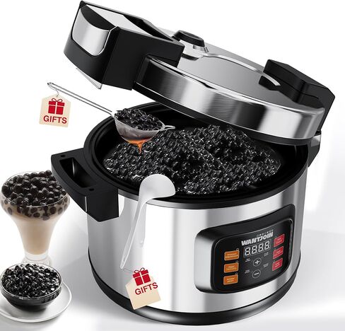 WantJoin Boba Cooker - 12L Commercial Boba Maker Machine for Pearls, Bubble Tea, Suit for Restaurants, Milk Tea Stores, Dessert Stores, 1850W in Saudi Arabia