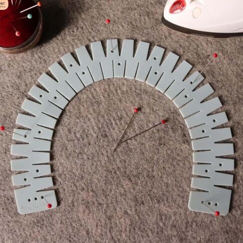 2 Pack Silicone Flexible Hot Hemmer - Heat-Resistant Hem Press Tool for Curved Hems, Necklines & Shirt Tails | Precision 1/4" & 5/8" Marking Holes | Sewing Aid for Ironing Fabrics in Kuwait