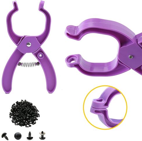Safety Eye Tool for Crocheting, Effortlessly Attaching Safety Eyes in Crocheting, Auxiliary Tool for 5-30mm Stuffed Animals Safety Eyes Making Supplies, Durable & Ergonomic Making Supplies Tool Purple in Saudi Arabia