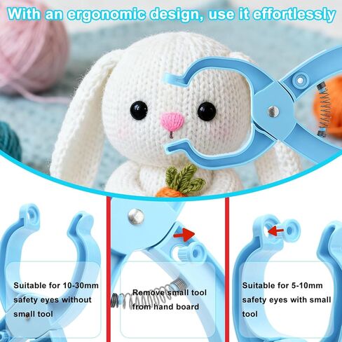 Safety Eye Tool for Crocheting, Effortlessly Attaching Safety Eyes in Crocheting, Auxiliary Tool for 5-30mm Stuffed Animals Safety Eyes Making Supplies, Durable & Ergonomic Making Supplies Tool Purple in Saudi Arabia