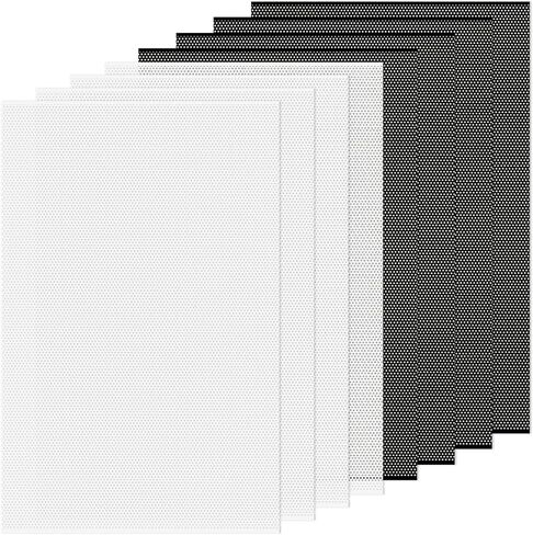 UPINS 8Pcs White Black Mesh Sheets Plastic Eyes Mesh Printable Fursuit Eyes Mesh for Mask Water-Repellent PVC Eye Mesh for Handicrafts Making Cosplay Mask DIY Craft Projects Supplies 11.8" x 7.87" in Saudi Arabia