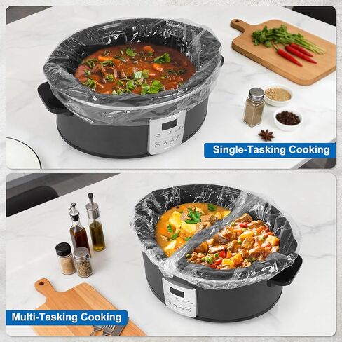 Homtone Slow Cooker Liners, 30 Count Disposable Cooking Bags 13x21 Inch for 3-8 Quart Round & Oval Slow Cooker Pots, BPA Free Plastic Liners for Easy Cleanup Mess-Free Meal Prep in Saudi Arabia