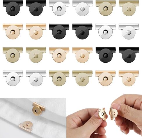 Sibba 12Pairs Snaps for Purses, No-Sew Closures for Purses, Metal Purse Clasp Buttons for Tote Bags Handbag Clothing DIY Craft in Saudi Arabia