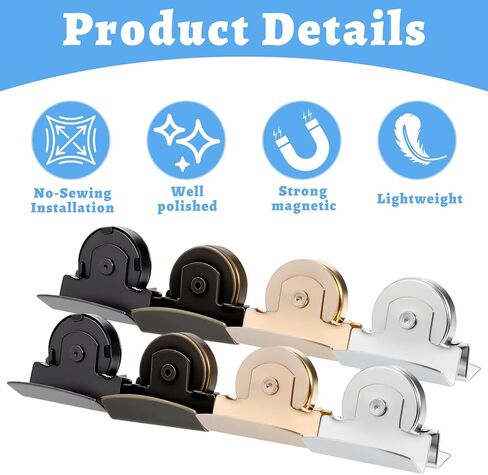 Sibba 12Pairs Snaps for Purses, No-Sew Closures for Purses, Metal Purse Clasp Buttons for Tote Bags Handbag Clothing DIY Craft in Saudi Arabia