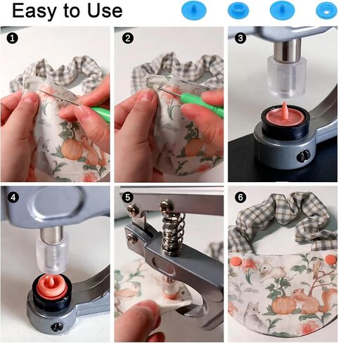 360 Sets T5 Plastic Snap Buttons with Snap Pliers Set 24 Colors Snap Fasteners Buttons Setter Tool Kit for Sewing Crafting Clothes Fabric DIY (with Tools) in Kuwait