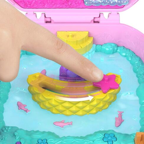 Polly Pocket Dolls and Playset, Pineapple Monkey Compact, Travel Toy with 1 Micro Doll, Pet, Hammock, Fruit Themed Accessories in Saudi Arabia